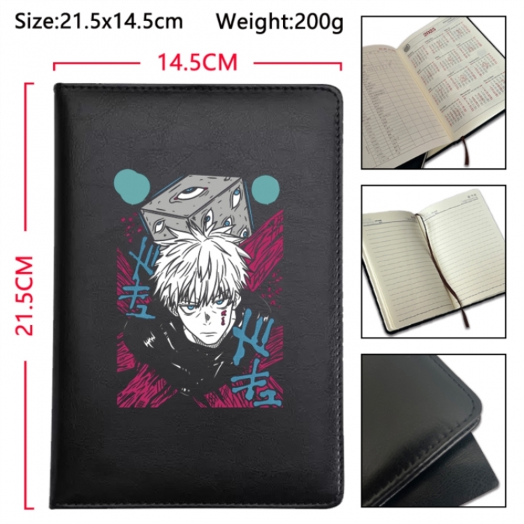 Jujutsu Kaisen Anime Printed PU Car Thread Notebook Hard Cover 21.5x14.5cm