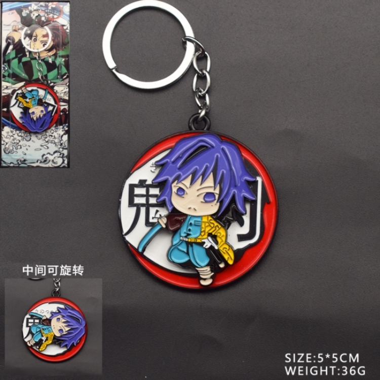 Demon Slayer Kimets Anime peripheral rotatable keychain