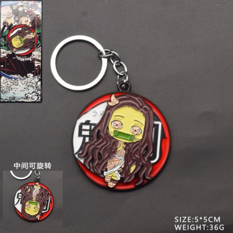 Demon Slayer Kimets Anime peripheral rotatable keychain