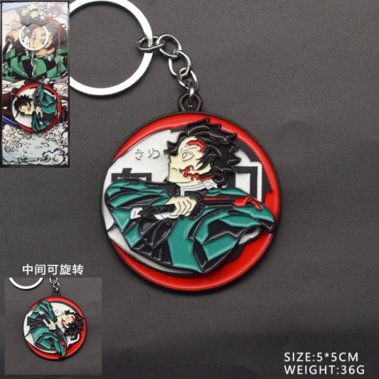 Demon Slayer Kimets Anime peripheral rotatable keychain