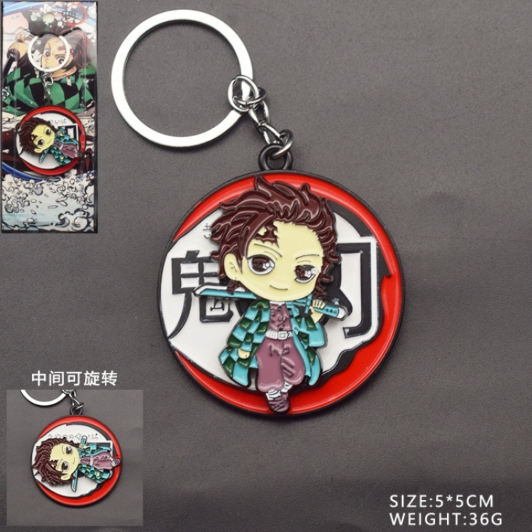 Demon Slayer Kimets Anime peripheral rotatable keychain