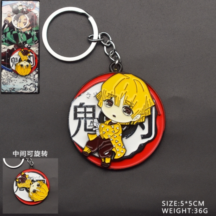 Demon Slayer Kimets Anime peripheral rotatable keychain