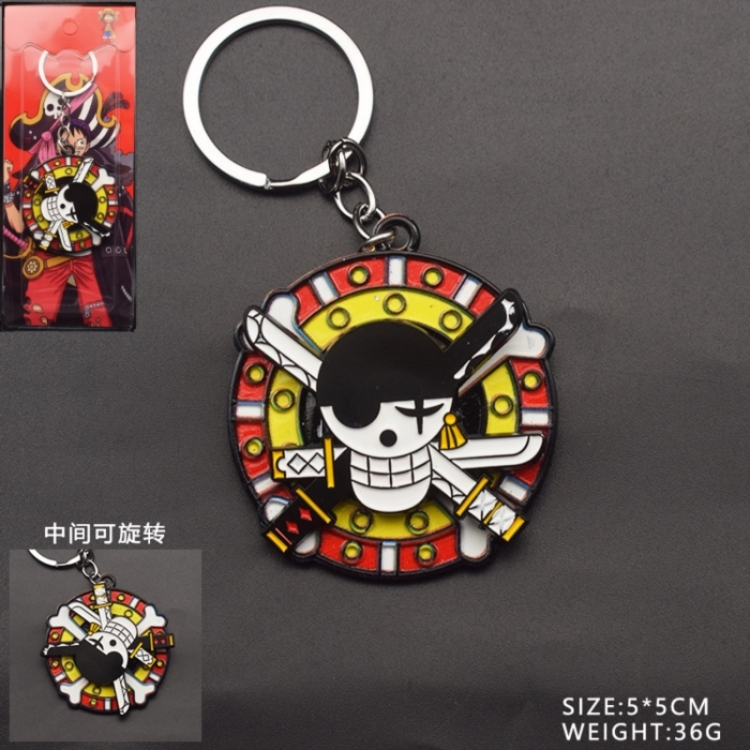 One Piece Anime peripheral rotatable keychain