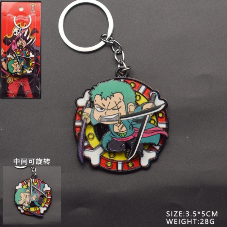One Piece Anime peripheral rotatable keychain