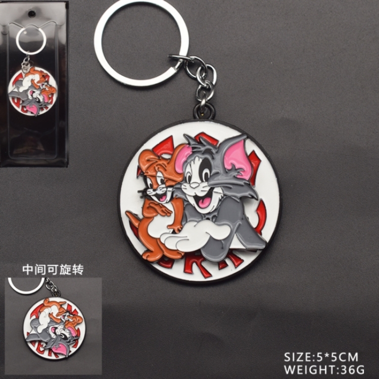 Tom and Jerry Anime peripheral rotatable keychain