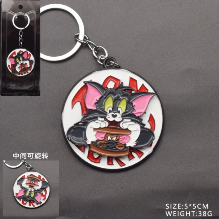 Tom and Jerry Anime peripheral rotatable keychain