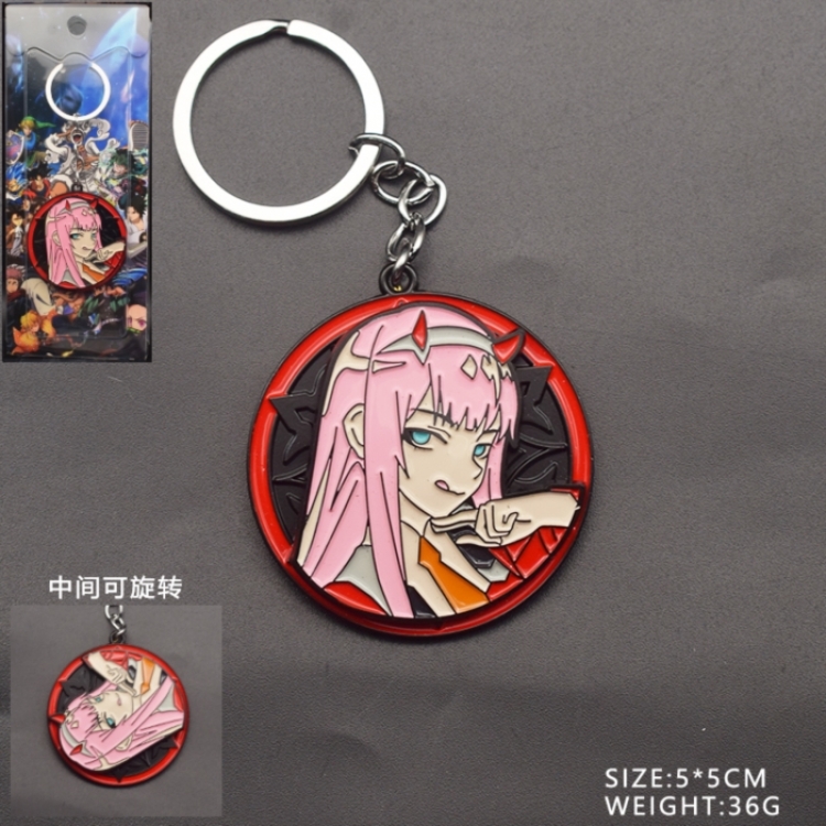 DARLING in the FRANX  Anime peripheral rotatable keychain