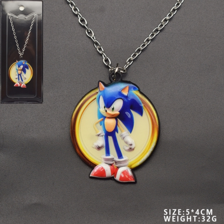 Sonic The Hedgehog Anime cartoon metal necklace pendant ornament