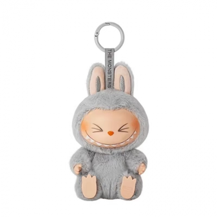 LABUBU 2nd generation Sitting posture vinyl plush blind box doll keychain