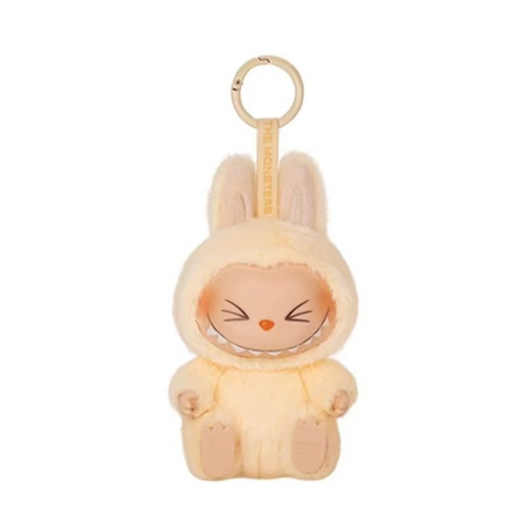 LABUBU 2nd generation Sitting posture vinyl plush blind box doll keychain