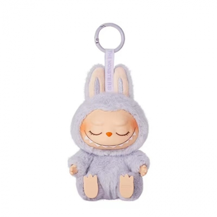 LABUBU 2nd generation Sitting posture vinyl plush blind box doll keychain