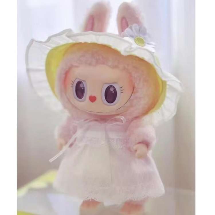 LABUBU 2nd generation Standing plush toy doll keychain 17cm