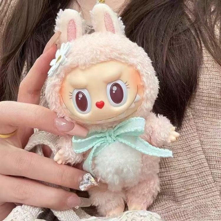 LABUBU 1nd generation Standing plush toy doll keychain 18cm