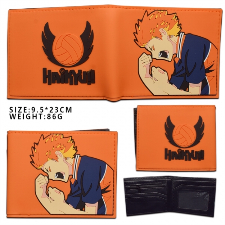 Haikyuu!! PVC Wallet Short Half Fold Wallet 9.5X23CM