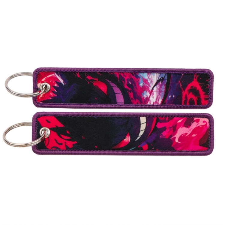 Demon Slayer Kimets Double sided color woven label keychain with thickened hanging rope 13x3cm 10G price for 5 pcs
