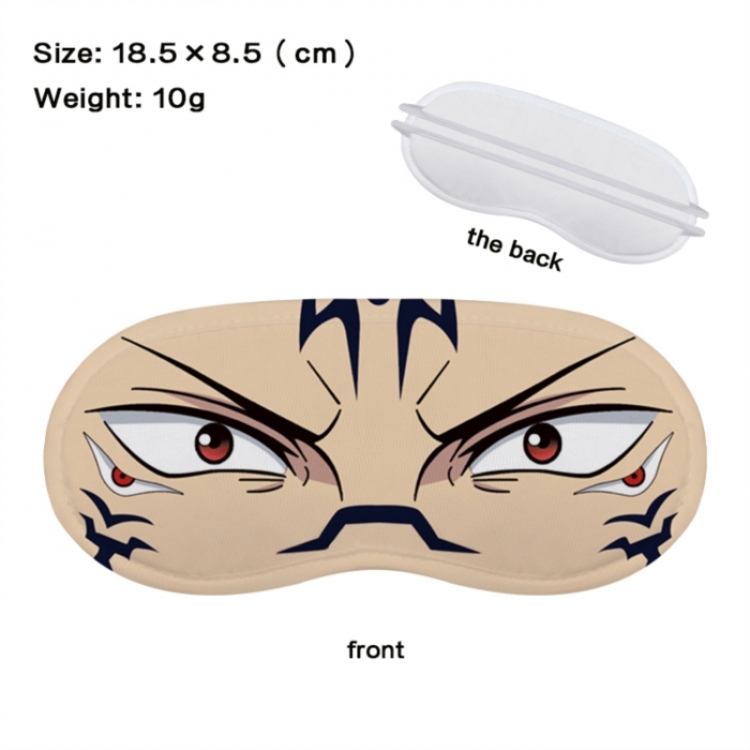 Jujutsu Kaisen Anime full-color printed nap sleep blackout eye mask 18.5X8.5cm price for 5 pcs