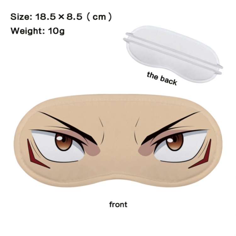 Jujutsu Kaisen Anime full-color printed nap sleep blackout eye mask 18.5X8.5cm price for 5 pcs