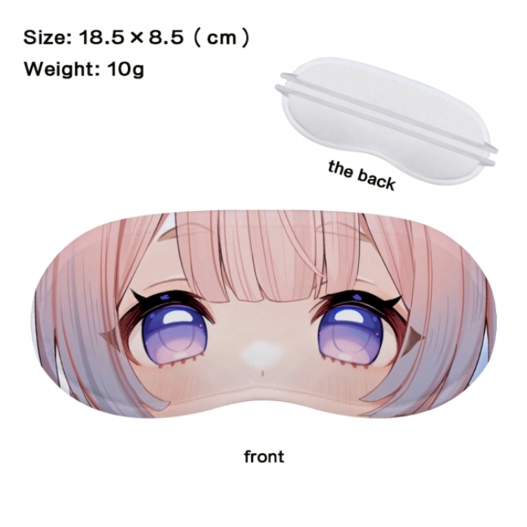 Genshin Impact Anime full-color printed nap sleep blackout eye mask 18.5X8.5cm price for 5 pcs