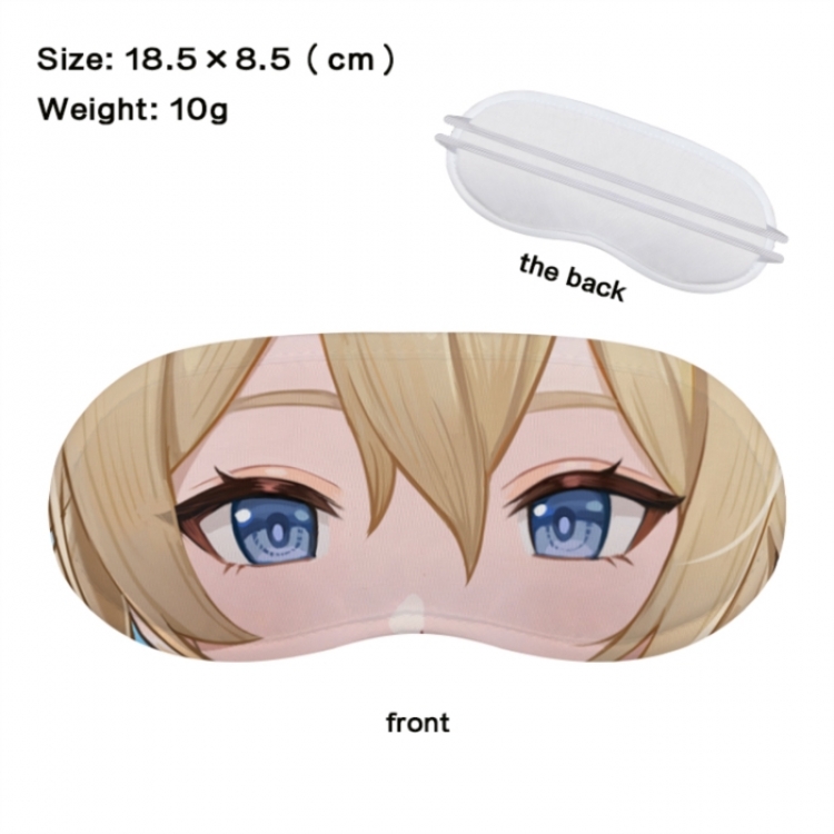 Genshin Impact Anime full-color printed nap sleep blackout eye mask 18.5X8.5cm price for 5 pcs