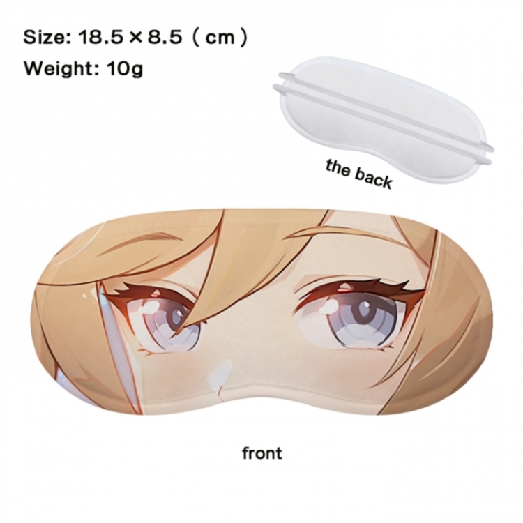 Genshin Impact Anime full-color printed nap sleep blackout eye mask 18.5X8.5cm price for 5 pcs
