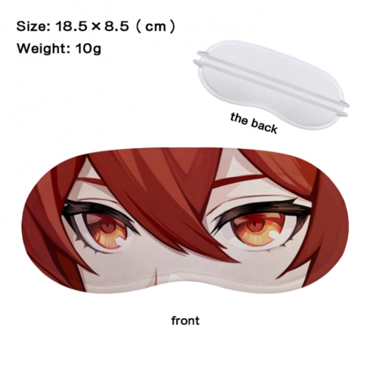 Genshin Impact Anime full-color printed nap sleep blackout eye mask 18.5X8.5cm price for 5 pcs