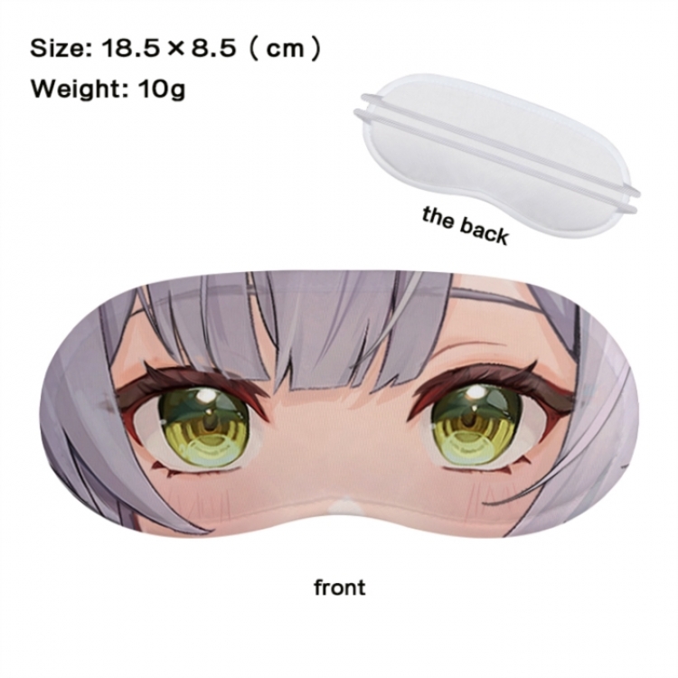 Genshin Impact Anime full-color printed nap sleep blackout eye mask 18.5X8.5cm price for 5 pcs