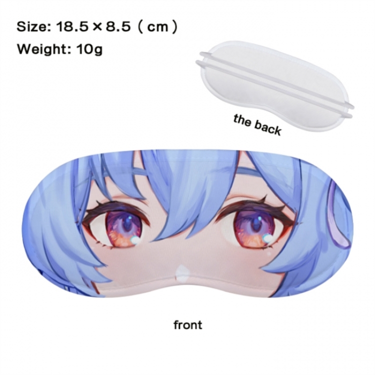 Genshin Impact Anime full-color printed nap sleep blackout eye mask 18.5X8.5cm price for 5 pcs