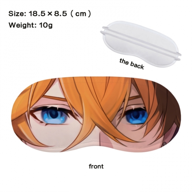 Genshin Impact Anime full-color printed nap sleep blackout eye mask 18.5X8.5cm price for 5 pcs