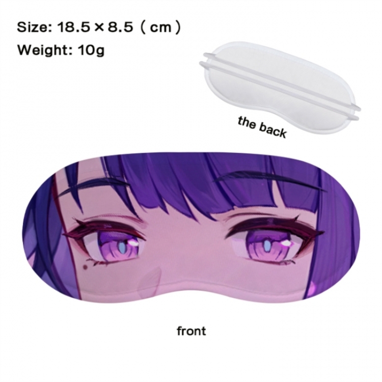Genshin Impact Anime full-color printed nap sleep blackout eye mask 18.5X8.5cm price for 5 pcs