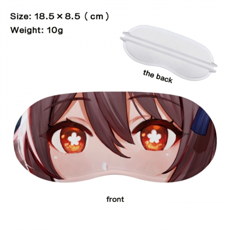 Genshin Impact Anime full-color printed nap sleep blackout eye mask 18.5X8.5cm price for 5 pcs