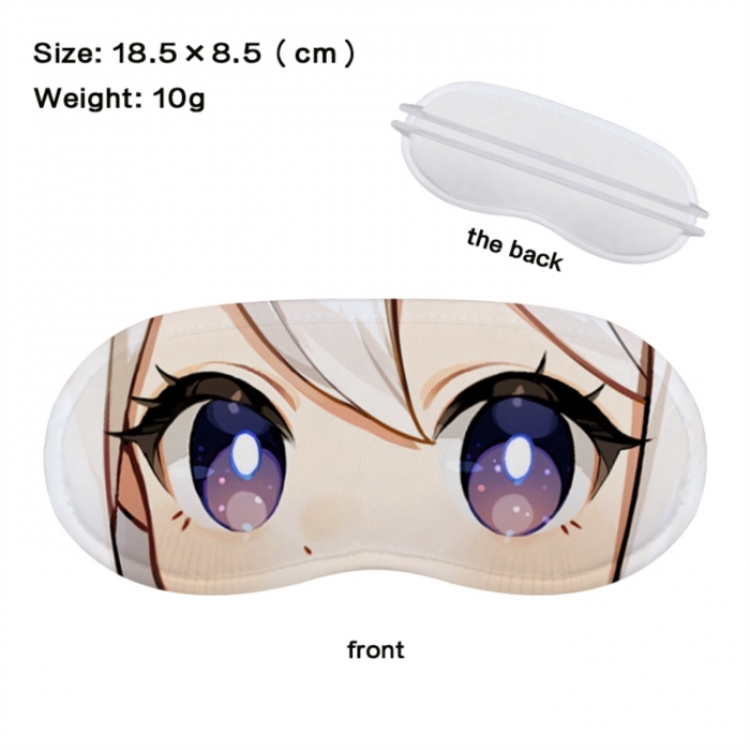 Genshin Impact Anime full-color printed nap sleep blackout eye mask 18.5X8.5cm price for 5 pcs