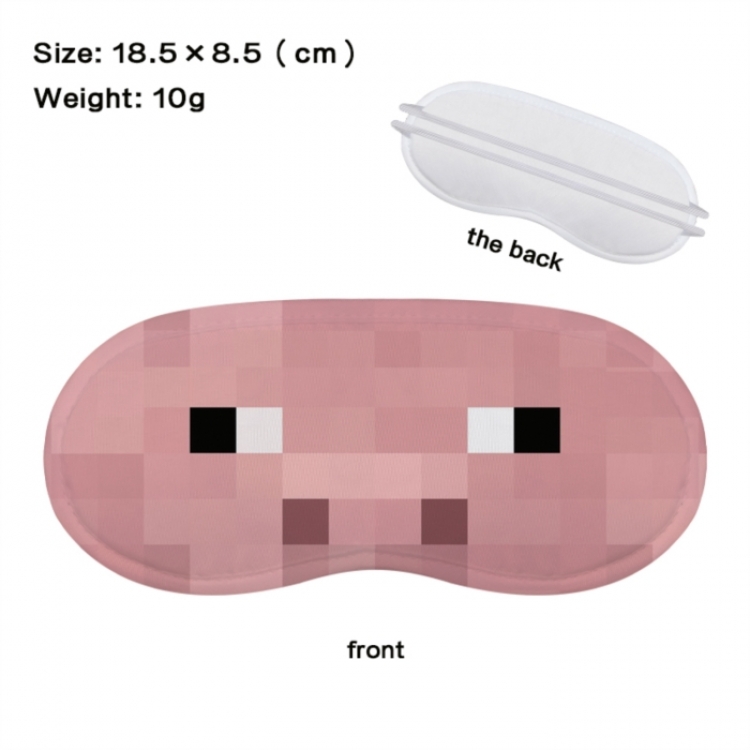 Minecraft Anime full-color printed nap sleep blackout eye mask 18.5X8.5cm price for 5 pcs