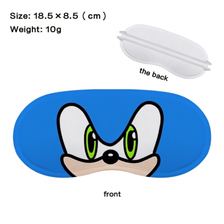 Sonic The Hedgehog Anime full-color printed nap sleep blackout eye mask 18.5X8.5cm price for 5 pcs