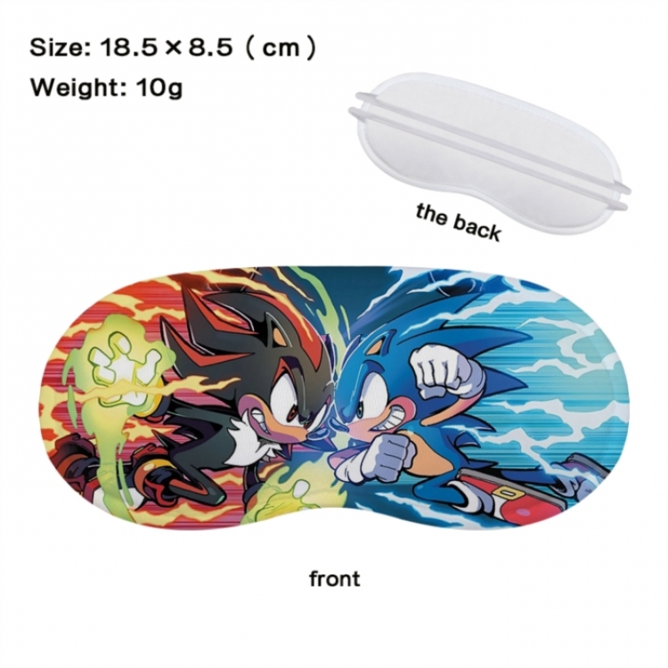 Sonic The Hedgehog Anime full-color printed nap sleep blackout eye mask 18.5X8.5cm price for 5 pcs