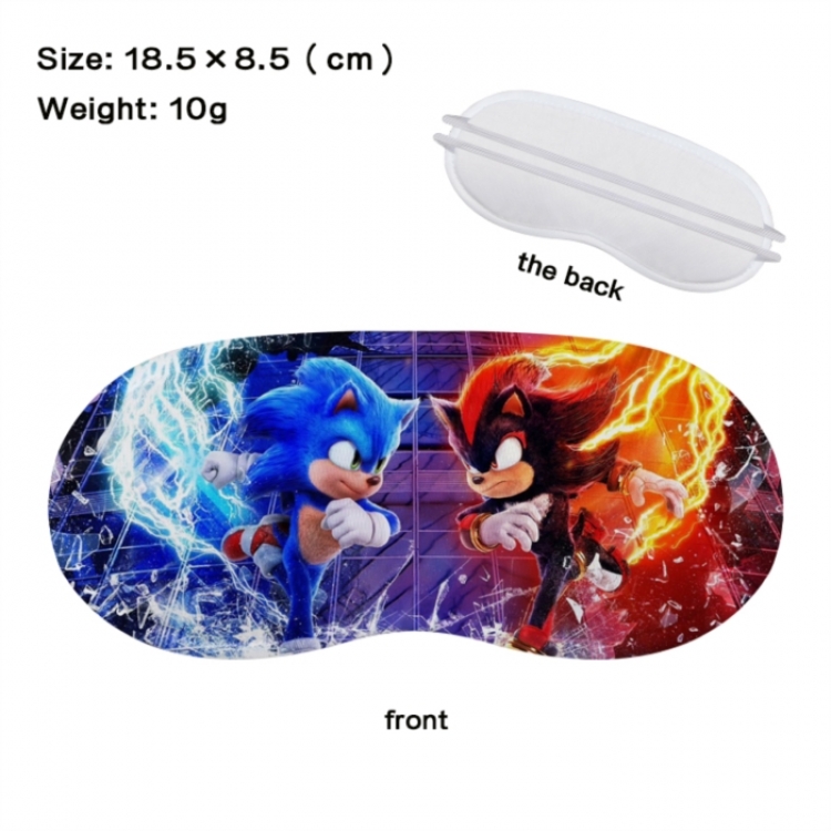 Sonic The Hedgehog Anime full-color printed nap sleep blackout eye mask 18.5X8.5cm price for 5 pcs