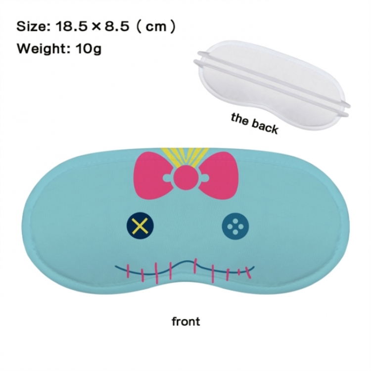 Lilo & Stitch Anime full-color printed nap sleep blackout eye mask 18.5X8.5cm price for 5 pcs