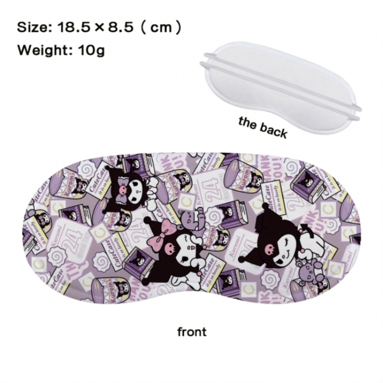 sanrio Anime full-color printed nap sleep blackout eye mask 18.5X8.5cm price for 5 pcs