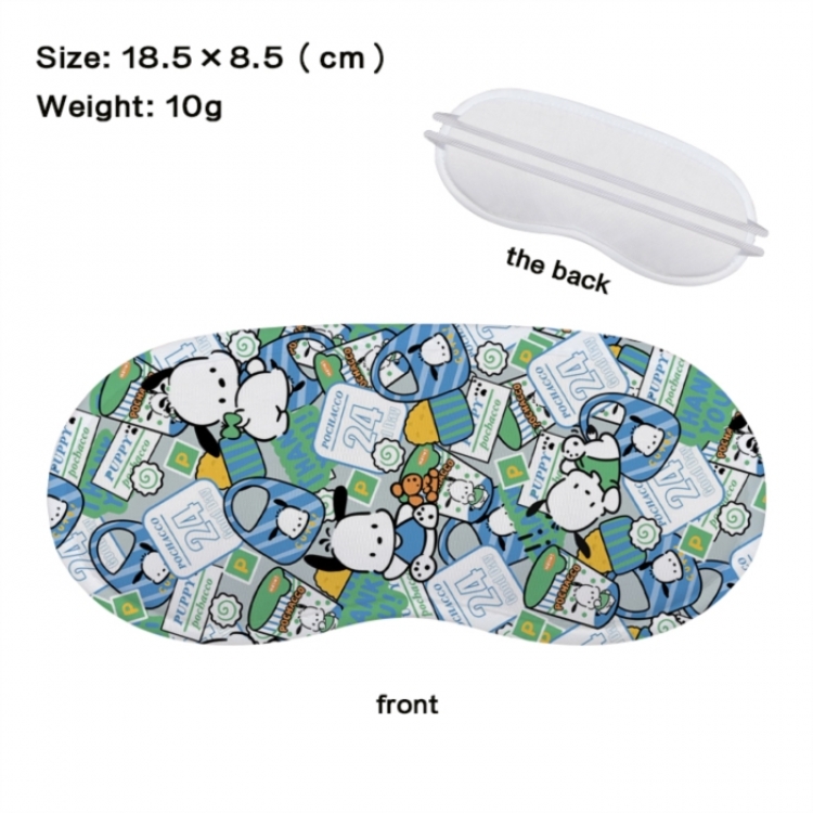sanrio Anime full-color printed nap sleep blackout eye mask 18.5X8.5cm price for 5 pcs