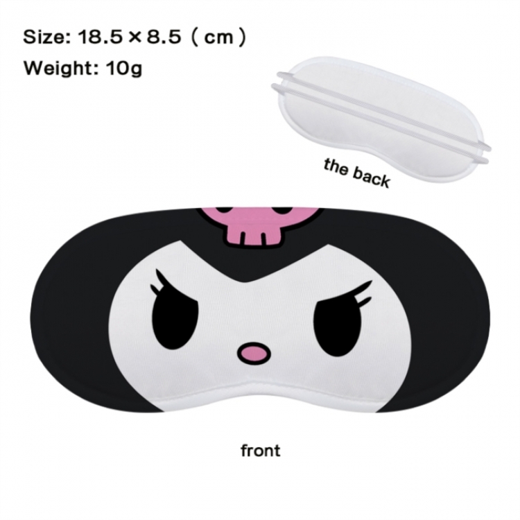 sanrio Anime full-color printed nap sleep blackout eye mask 18.5X8.5cm price for 5 pcs