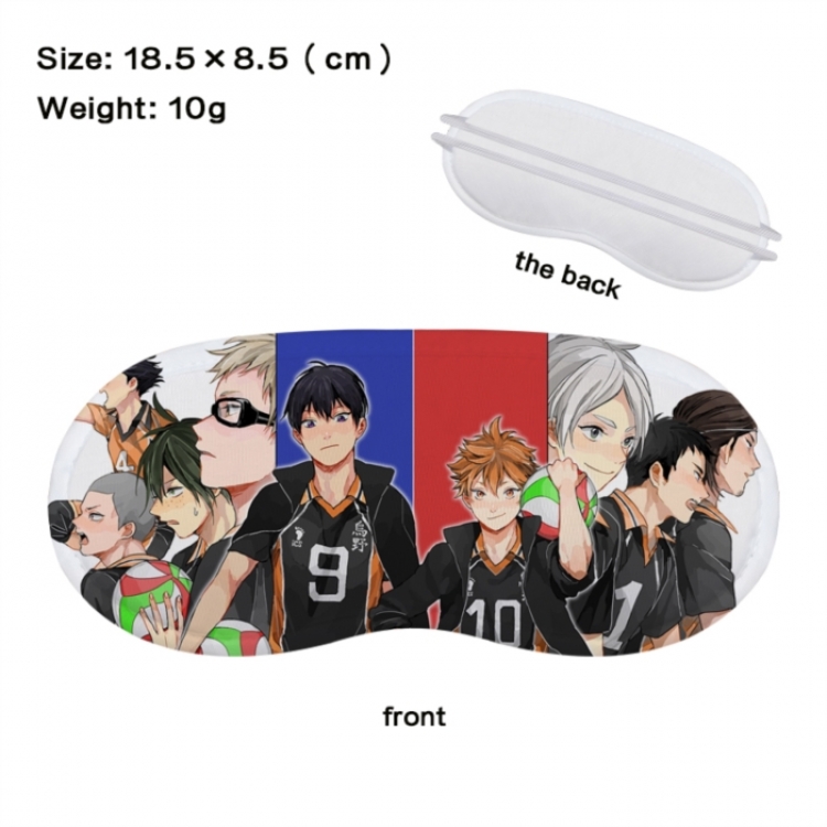Haikyuu!! Anime full-color printed nap sleep blackout eye mask 18.5X8.5cm price for 5 pcs