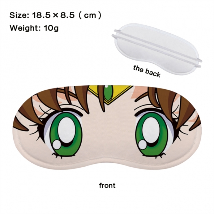  sailormoon Anime full-color printed nap sleep blackout eye mask 18.5X8.5cm price for 5 pcs