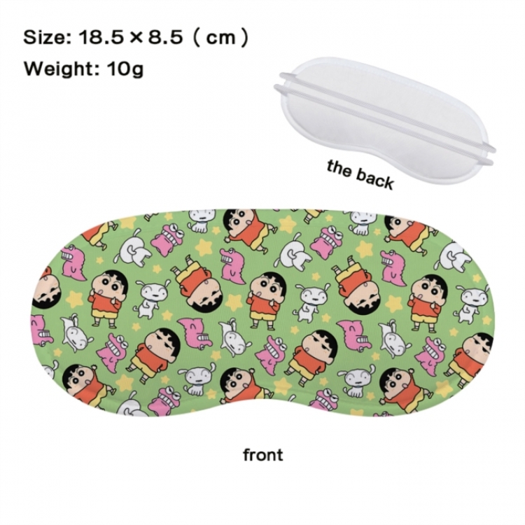 CrayonShin Anime full-color printed nap sleep blackout eye mask 18.5X8.5cm price for 5 pcs