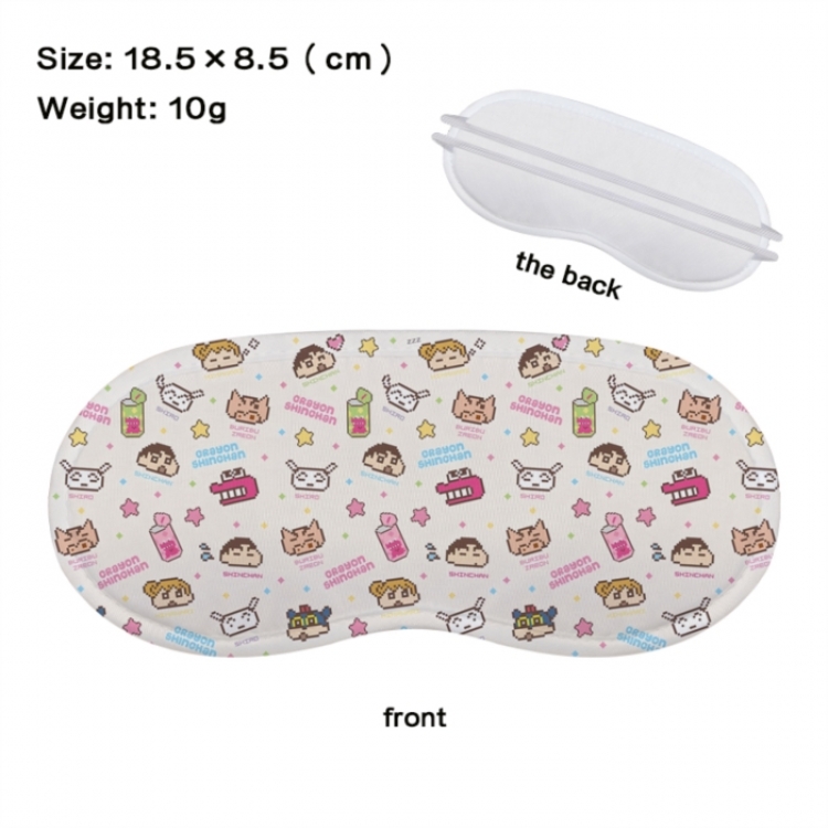 CrayonShin Anime full-color printed nap sleep blackout eye mask 18.5X8.5cm price for 5 pcs