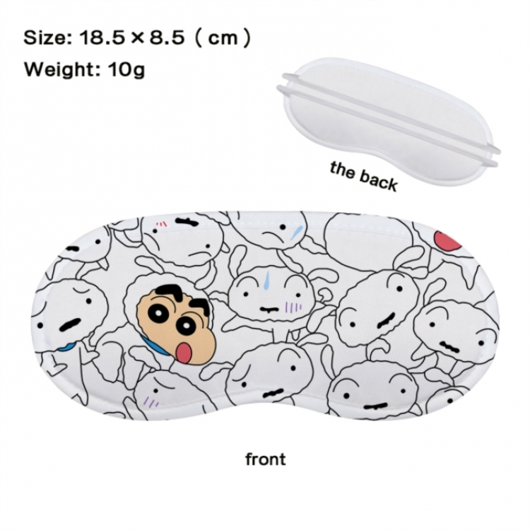 CrayonShin Anime full-color printed nap sleep blackout eye mask 18.5X8.5cm price for 5 pcs