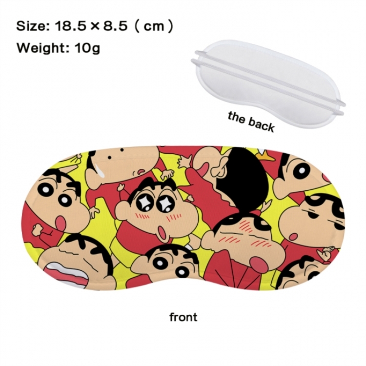CrayonShin Anime full-color printed nap sleep blackout eye mask 18.5X8.5cm price for 5 pcs