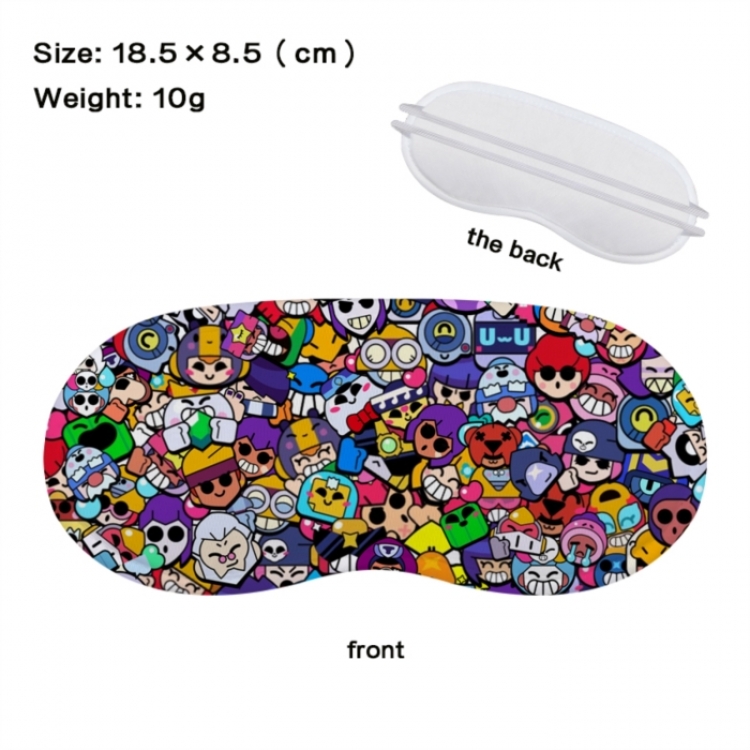 Brawl Stars Anime full-color printed nap sleep blackout eye mask 18.5X8.5cm price for 5 pcs