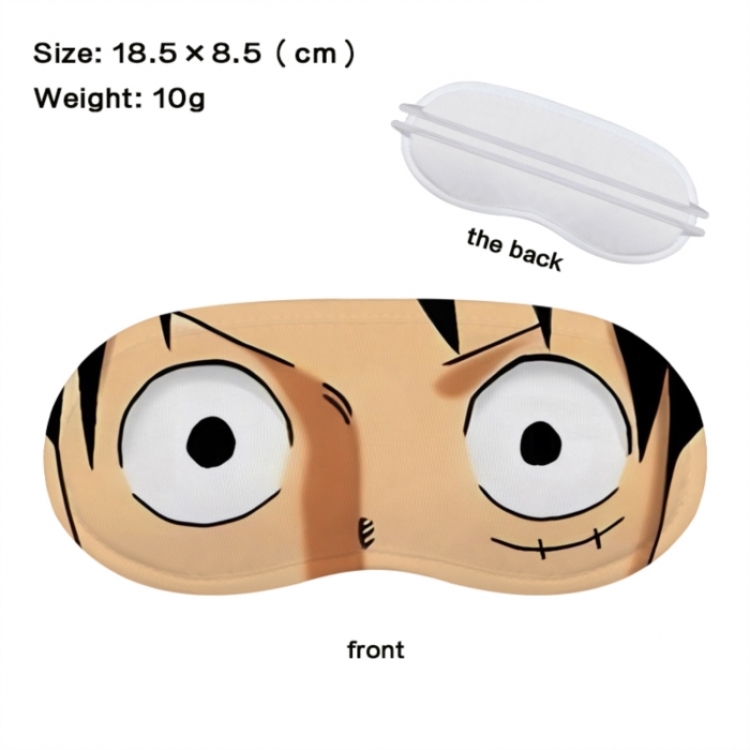 One Piece Anime full-color printed nap sleep blackout eye mask 18.5X8.5cm price for 5 pcs