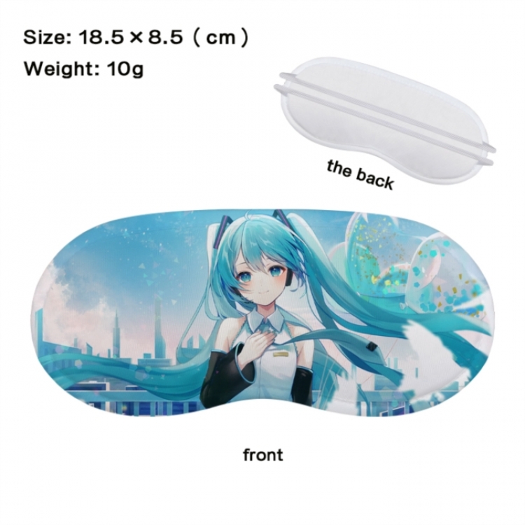  Hatsune Miku Anime full-color printed nap sleep blackout eye mask 18.5X8.5cm price for 5 pcs
