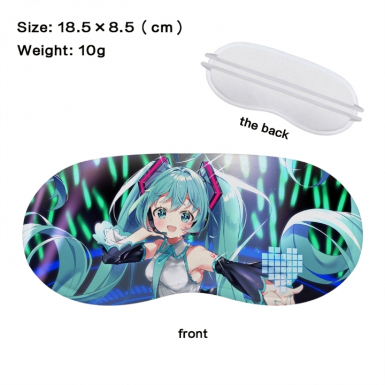  Hatsune Miku Anime full-color printed nap sleep blackout eye mask 18.5X8.5cm price for 5 pcs