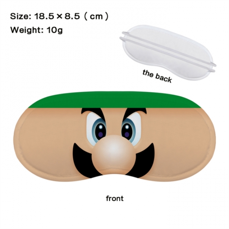 Super Mario Anime full-color printed nap sleep blackout eye mask 18.5X8.5cm price for 5 pcs